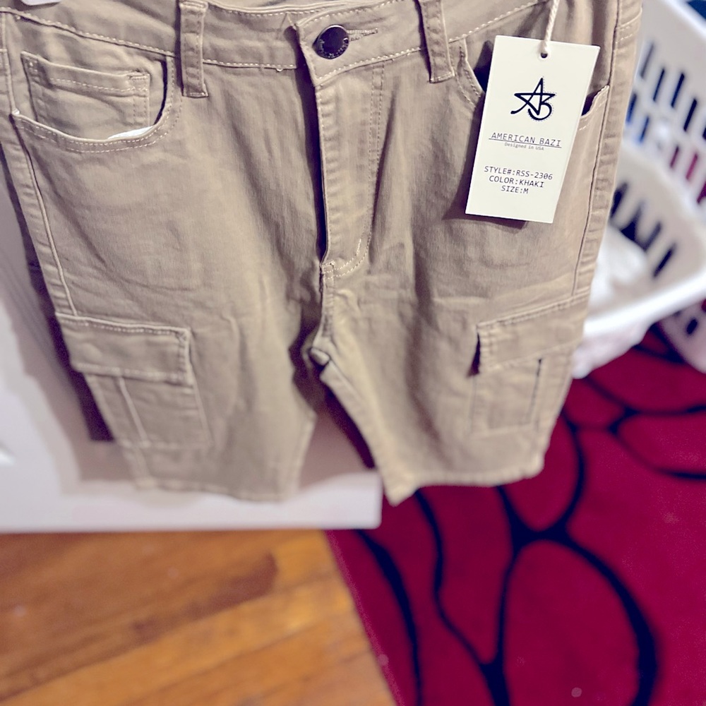Two pairs Boys khaki shorts
